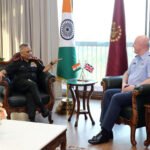 General Anil Chauhan, Chief of Defence Staff (CDS) with Harvey Smyth, Chief of Air Staff (CAS) of the Royal Air Force