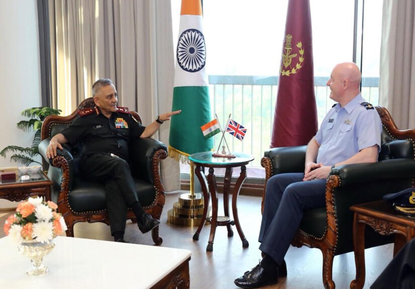General Anil Chauhan, Chief of Defence Staff (CDS) with Harvey Smyth, Chief of Air Staff (CAS) of the Royal Air Force