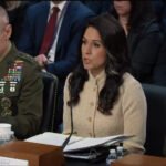 US intelligence chief Tulsi Gabbard testifying before the US Senate Committe in Washington DC