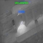 US military aerial footage labelled “Unclassified” shows a strike on a suspected target during Operation Epic Fury