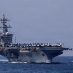 USS Abraham Lincoln Carrier Strike Group patrols the Gulf