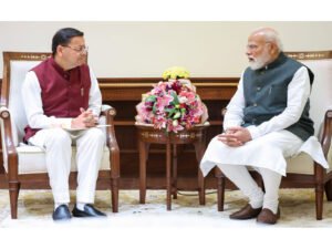 Uttarakhand Chief Minister Pushkar Singh Dhami paid a courtesy visit to Prime Minister Narendra Modi in New Delhi