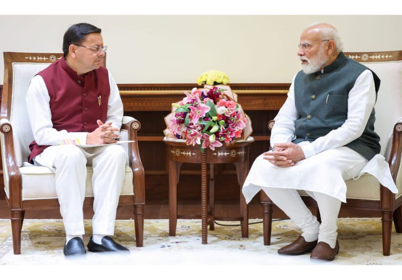 Uttarakhand Chief Minister Pushkar Singh Dhami paid a courtesy visit to Prime Minister Narendra Modi in New Delhi