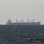 tanker sails in the Gulf near the Strait of Hormuz
