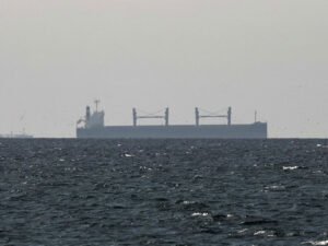 tanker sails in the Gulf near the Strait of Hormuz