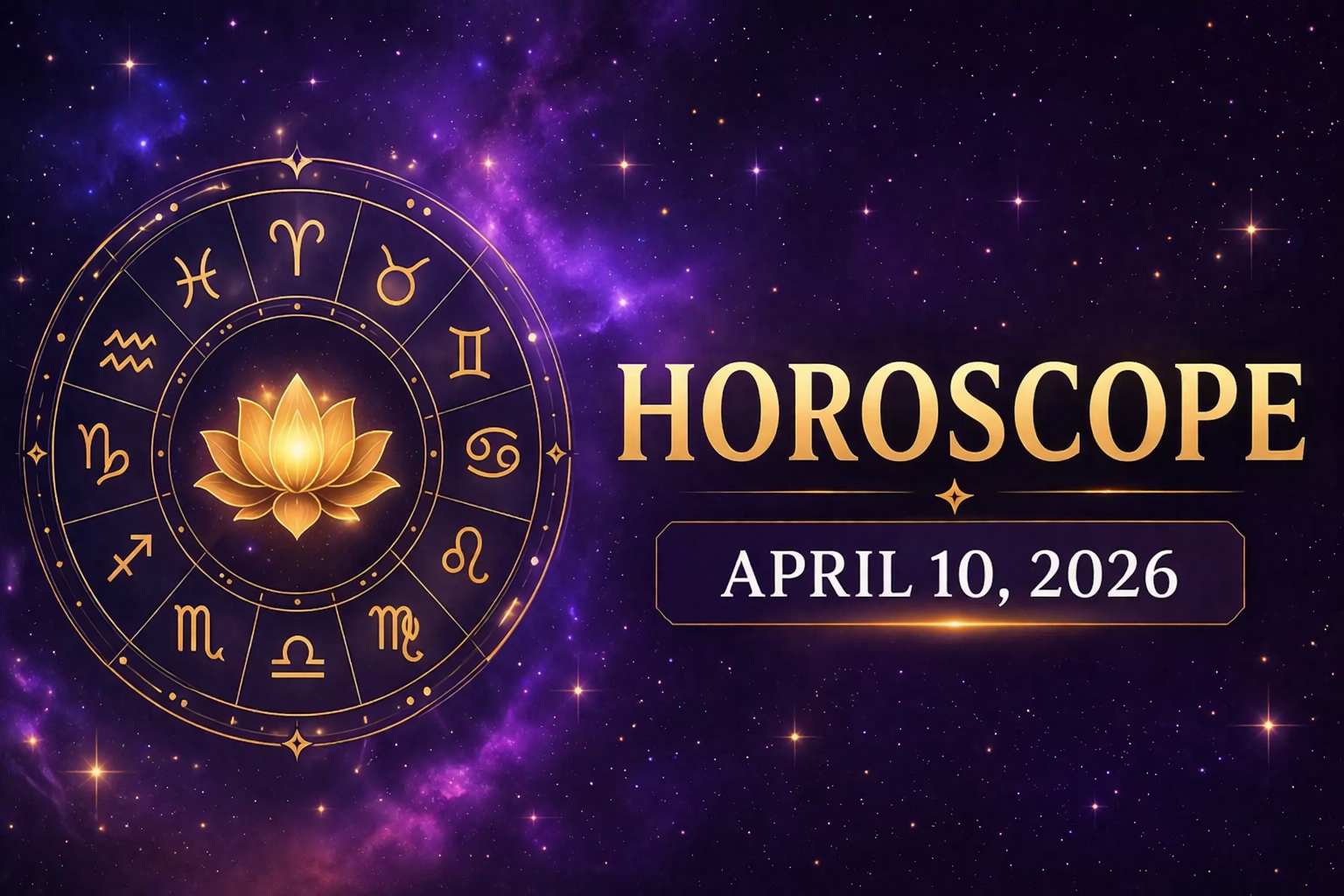 Horoscope Today April 10 2026 zodiac signs