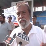 Health Week celebrations yoga session at Gachibowli Stadium Hyderabad with Telangana ministers