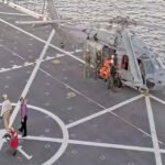 Artemis II crew being extracted from spacecraft