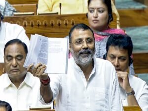 ishikant Dubey, a senior leader of the Bharatiya Janata Party