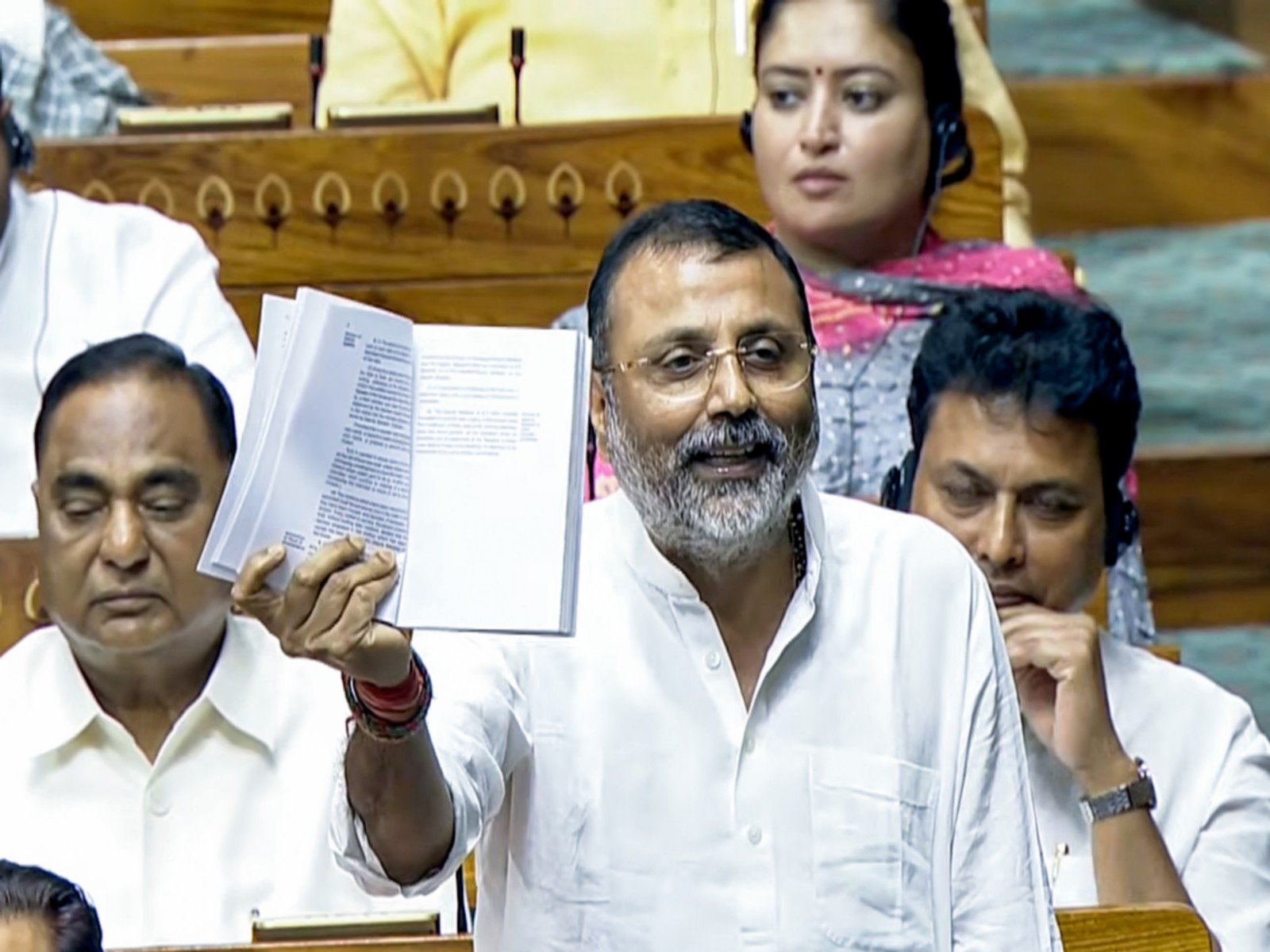 ishikant Dubey, a senior leader of the Bharatiya Janata Party
