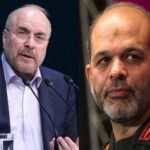 Iranian Parliament Speaker Mohammad Bagher Ghalibaf and Islamic Revolutionary Guards Corps (IRGC) Commander Major General Ahmad Vahidi