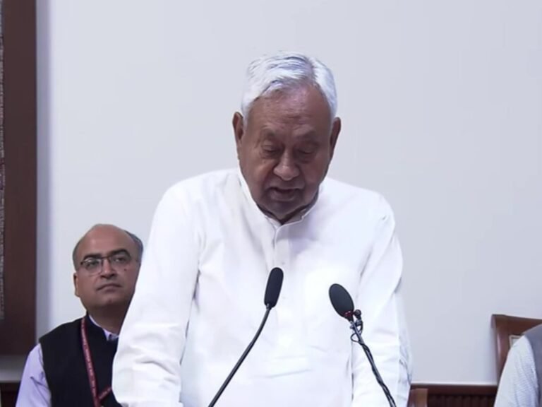 Nitish Kumar takes oath as Rajya Sabha MP