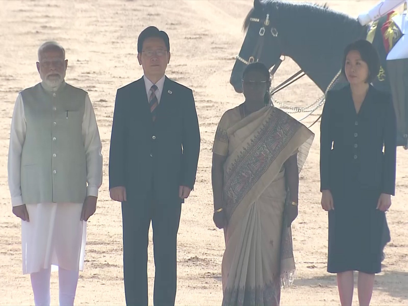 PM Modi attends ceremonial reception of South Korean President Lee Jae Myung at Rashtrapati Bhavan