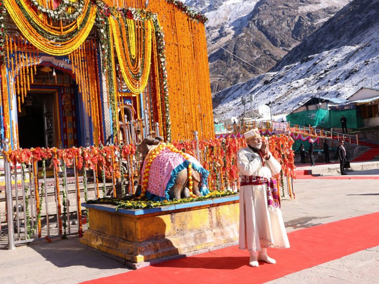 PM Narendra Modi at the Kedarnath Temple