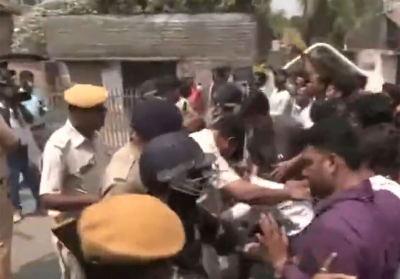 TMC and AUJP workers clash in Murshidabad