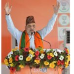 Union Minister Amit Shah at a BJP rally in West Bengal