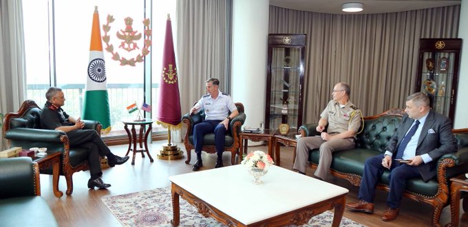CDS Anil Chauhan Meets US Pacific Air Force Commander