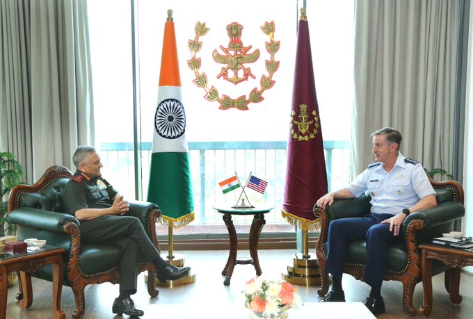 CDS Anil Chauhan Meets US Pacific Air Force Commander