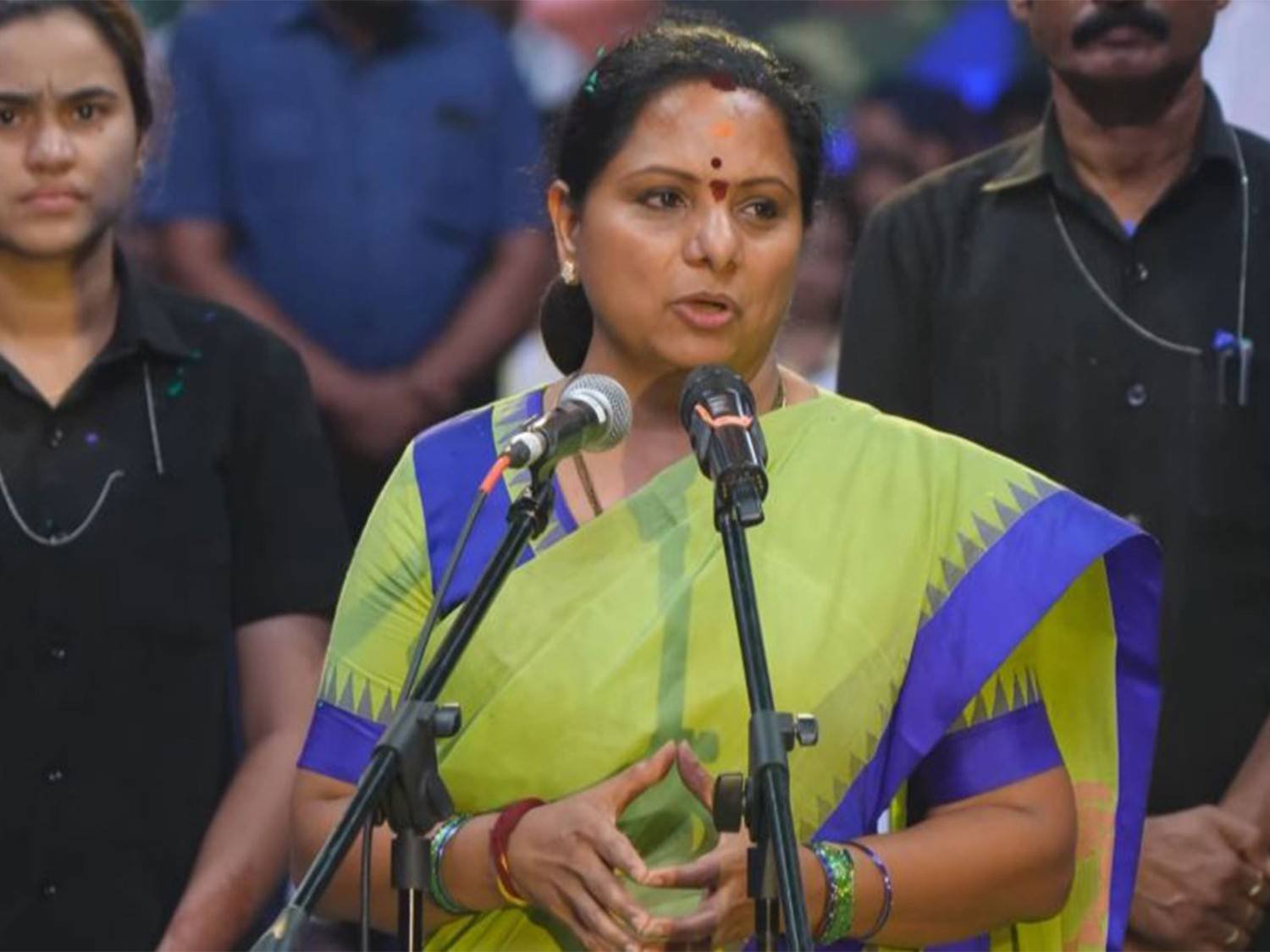 K Kavitha launches Telangana Rashtra Sena at Hyderabad event