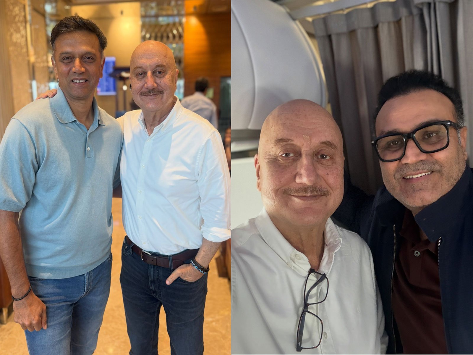 Anupam Kher Rahul Dravid Virender Sehwag